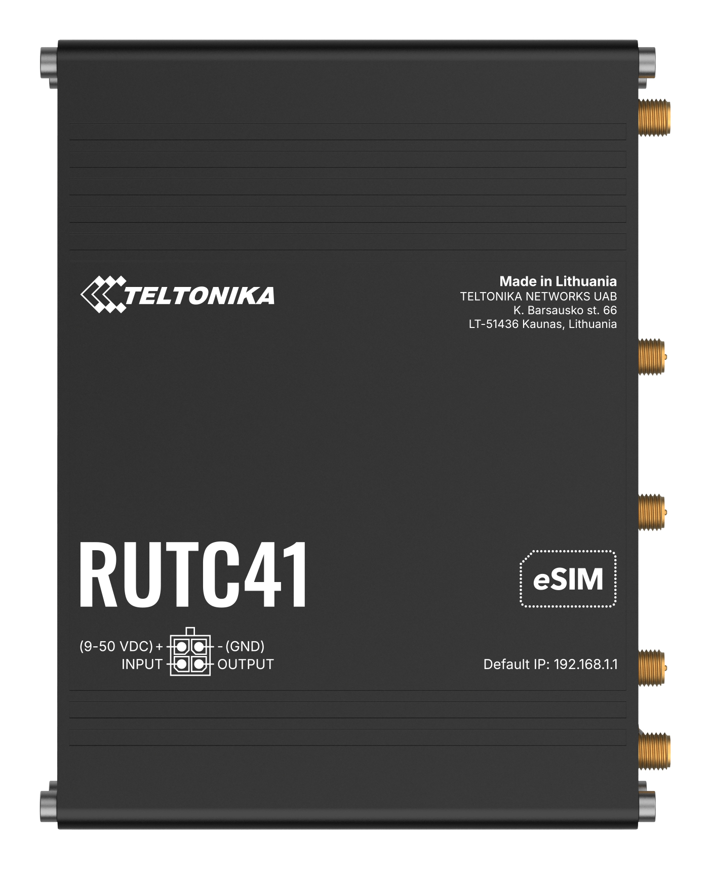 Teltonika RUTC41 4-Port 1 Gbps Wi-Fi 6 Router Schwarz