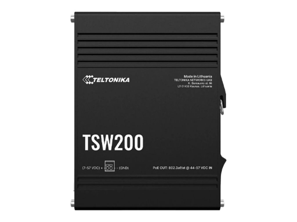 Teltonika TSW200 Unmanaged Gigabit Switch 8 Ports PoE+ 2 SFP Schwarz