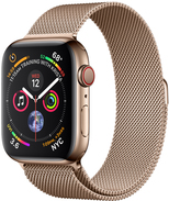 Apple Watch S4 Edelstahl 44mm Cellular Gold (Milanaise Gold) (MTX52FD/A)