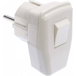 as - Schwabe 45035 Schutzkontakt-Winkelstecker mit Schalter 230 V Weiß IP20 (45035)
