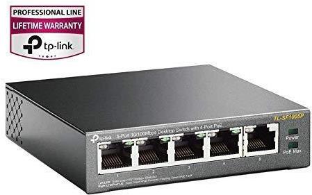 TP-Link TL-SF1005P 5-Port 10/100 Switch 4x PoE Schwarz