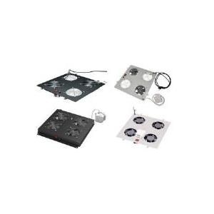 Digitus DN-19 FAN-2 - Rack-Lüftereinsatz mit Thermostat (2 Lüfter) - Schwarz,...