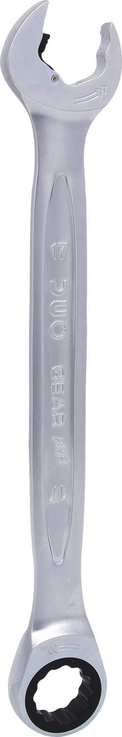 KS TOOLS DUO GEARplus Ringmaulschlüssel,Maul-Ratschenfunktion 17mm (503.5217)