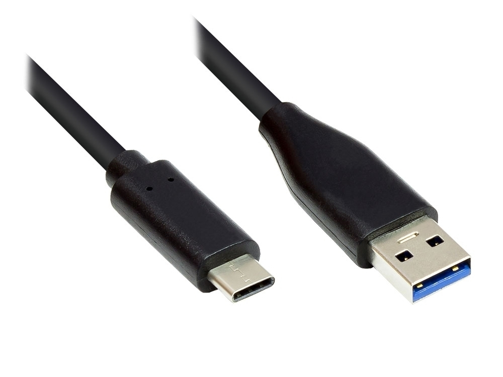 Exsys EX-K1584-3.0 USB-Kabel USB-A auf USB-C 3 m USB 3.2 Gen 1 Schwarz