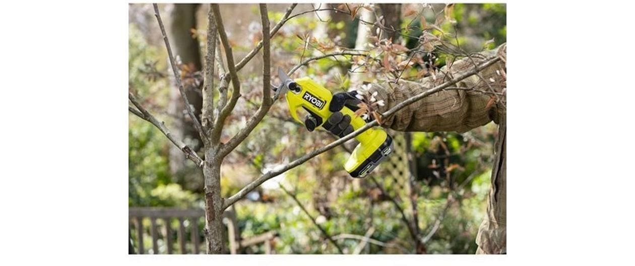 Ryobi ONE+ RY18SCA-0 18 V Akku-Gartenschere ohne Akku und Ladegerät Grün