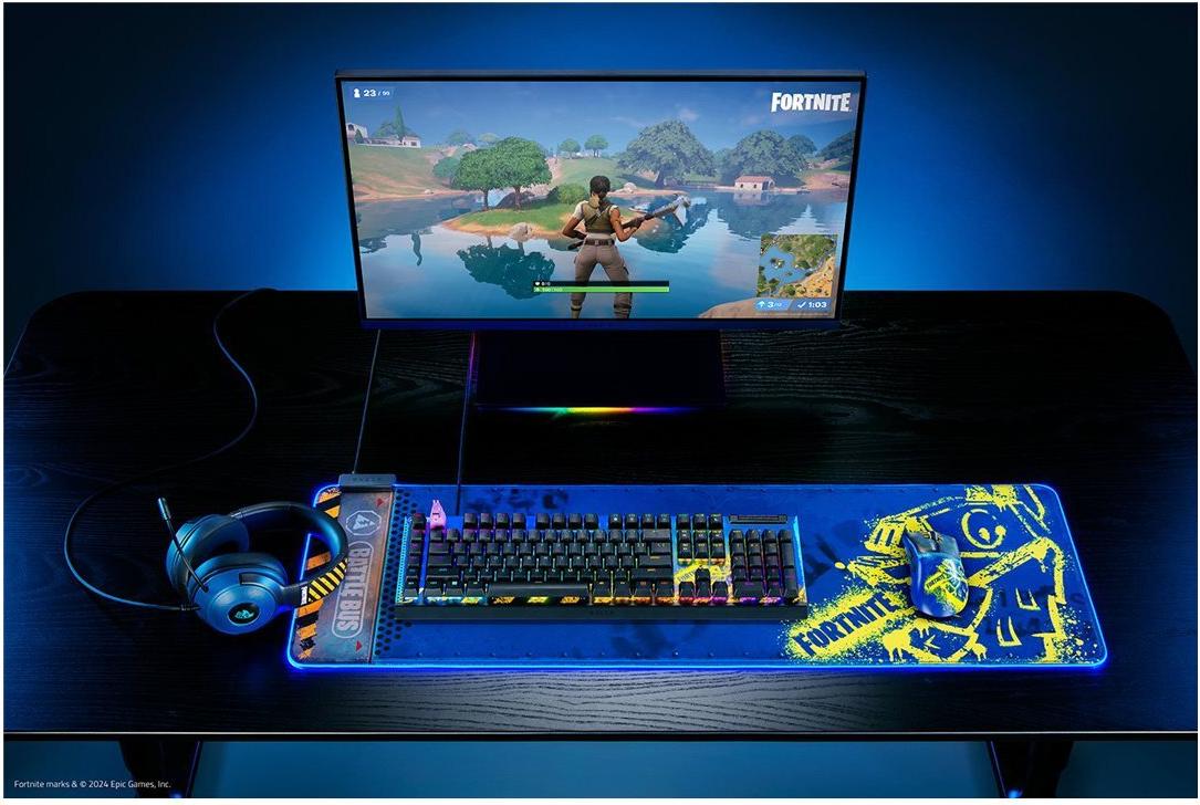 Razer Kraken V3 X Fortnite Edition Gaming-Headset USB TriForce 40 mm Chroma RGB Schwarz/Blau/Gelb
