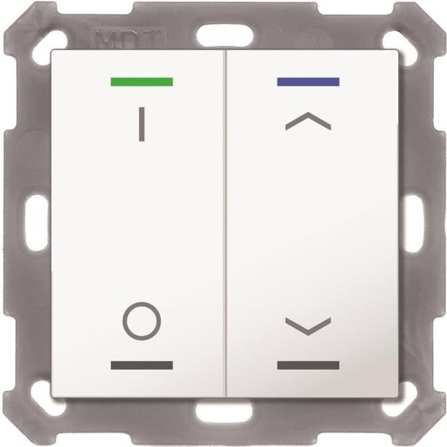 MDT BE-TAL55T2.D1 Taster Light 55 2fach RGB-W Temp. Reinweiß gl. Schalten/Jal. (BE-TAL55T2.D1)