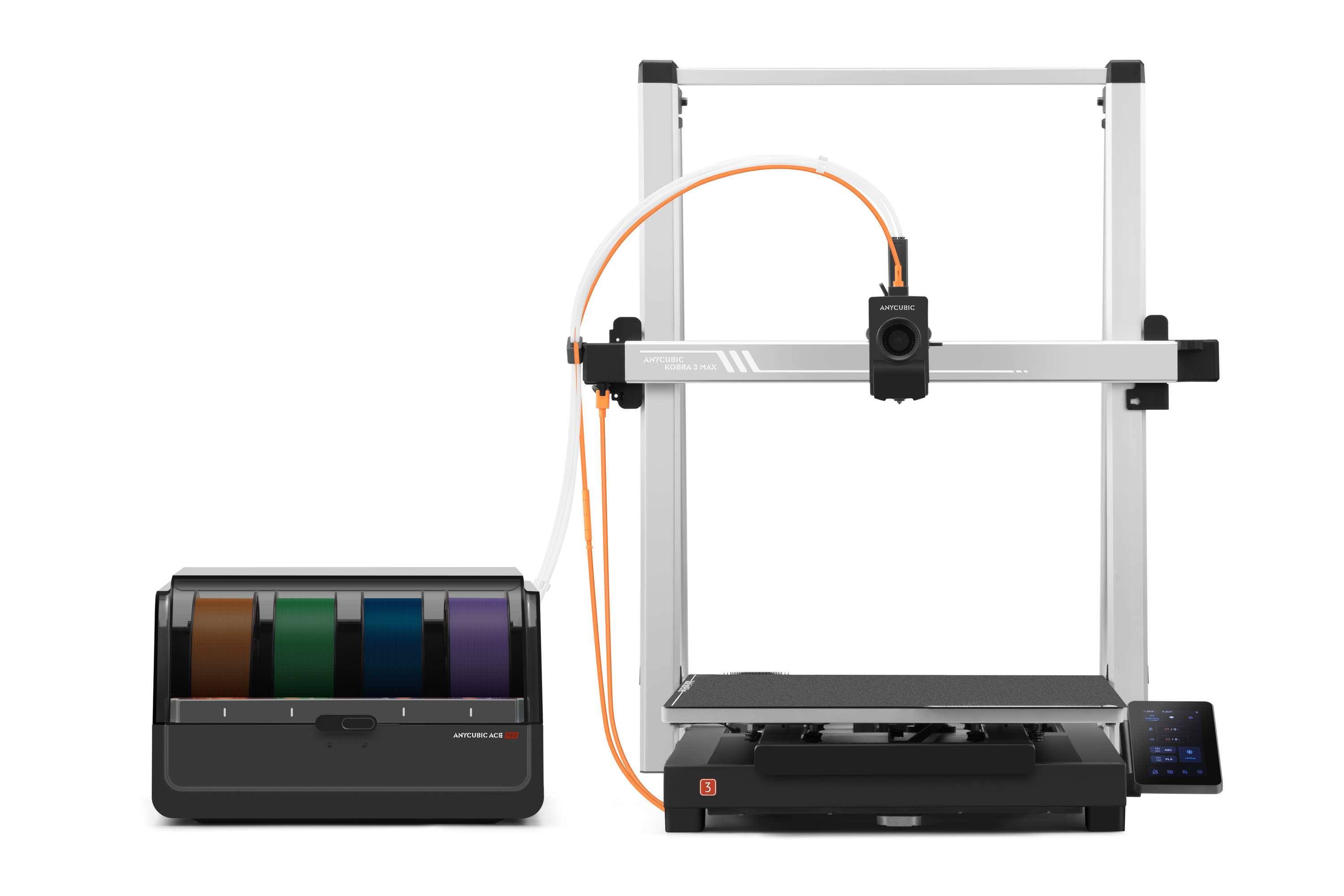 Anycubic Kobra 3 Max Combo 3D-Drucker 420 x 420 x 500 mm 600 mm/s Schwarz, Silber