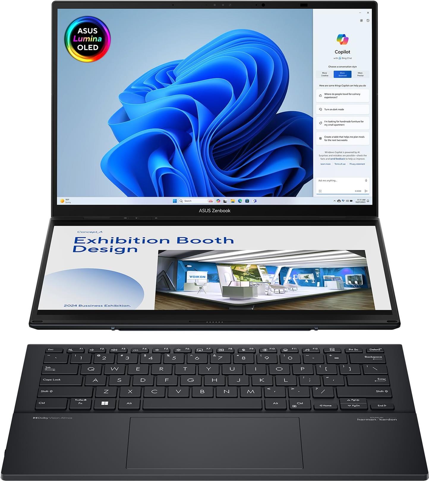ASUS Zenbook Duo OLED Touch UX8406CA-PZ195X Core Ultra 9 285H 32GB/2TB 14" WQXGA+ Win11 (90NB14X1-M00AB0)