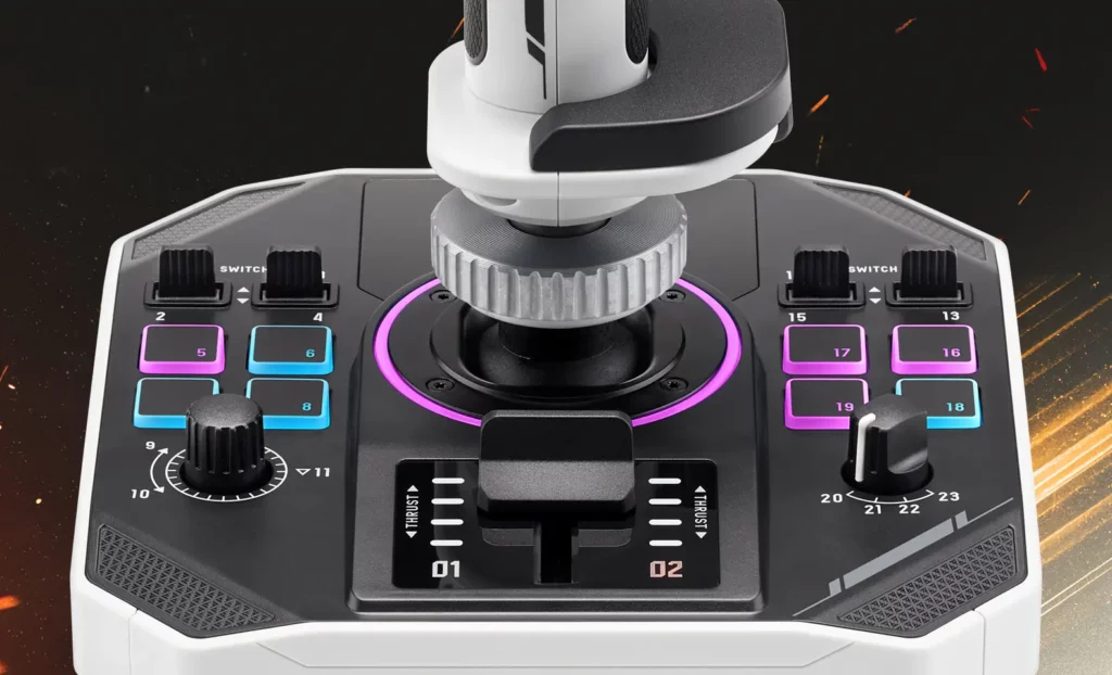 Thrustmaster Sol-R 2 HOSAS Space Sim Duo Joystick Kabelgebunden USB-C PC Schwarz, Weiß