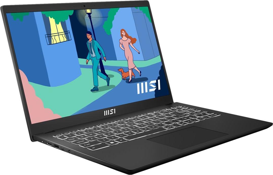 MSI Modern 15 B7M-463 15.6" Full HD Notebook AMD Ryzen 5 7430U 16 GB 512 GB SSD QWERTZ Schwarz