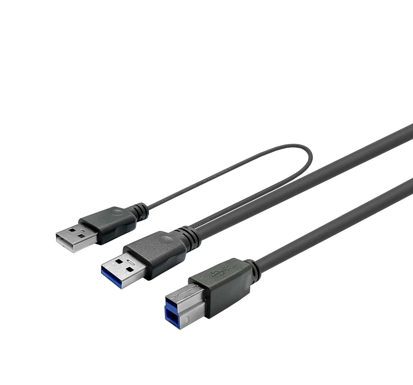 VivoLink PROUSB3AB10C-DUAL USB-Kabel 10 m USB A zu USB B Schwarz