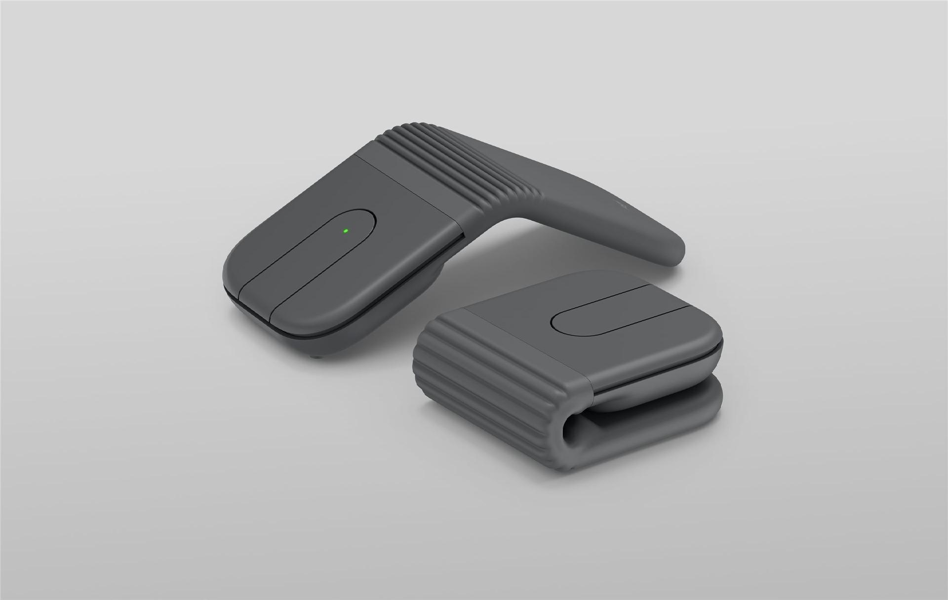 Logitech Mobi Fold Kabellose Bluetooth-Maus faltbar 4 Tasten 4000 DPI USB-C Graphit