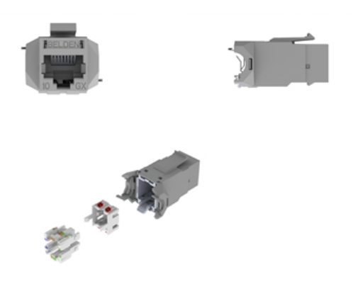 Belden REVConnect 10GX STP Modular Jack RJ45 Cat6a 24er Pack Grau