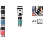 emsa Isolierbecher TRAVEL MUG Compact, 0,3 Liter, blau doppelwandige Isolierung, Edelstahlkörper, ummantelt mit - 1 Stück (3110600546)