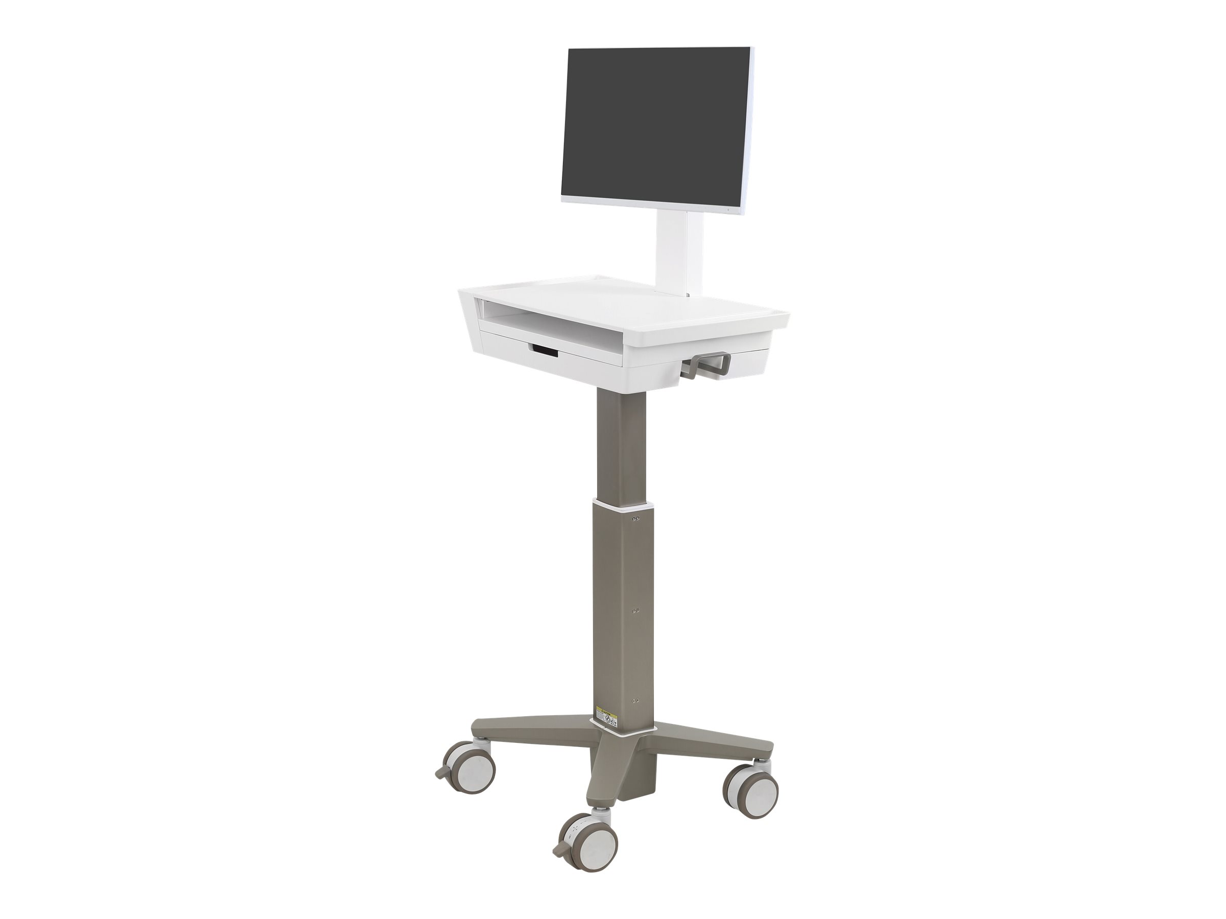 Ergotron CareFit Slim 2.0 Multimedia-Wagen für Monitore bis 27" - Weiß, Warm Gray