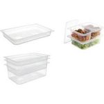 APS GN 1/2 Behälter PP, (B)325 x (T)265 x (H)100 mm aus transparentem Polypropylen, robust und formstabil, - 1 Stück (82114)