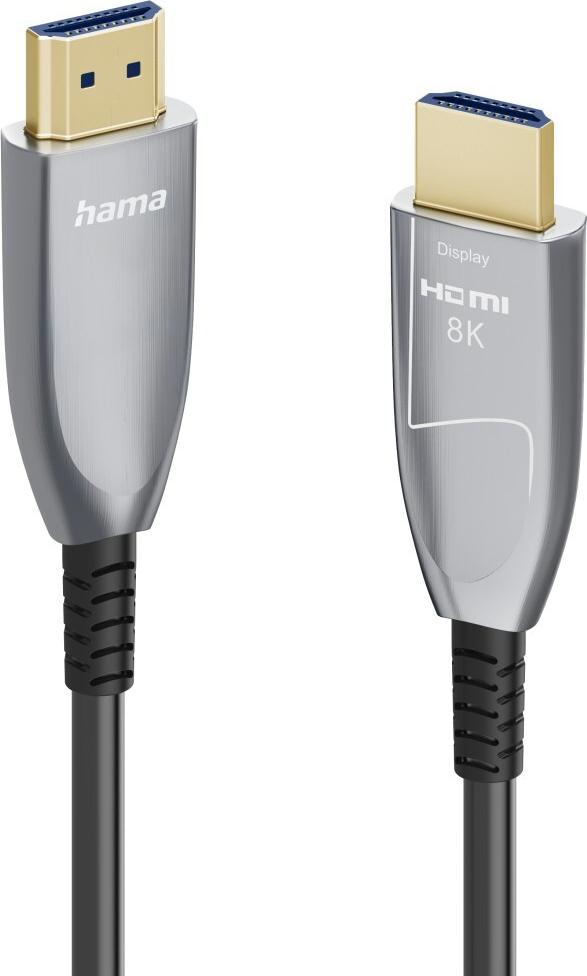 Hama Ultra High Speed HDMI™-Kabel, Glasfaser, AOC, zertifiziert, 8K, Alu, 15 m (00202036)