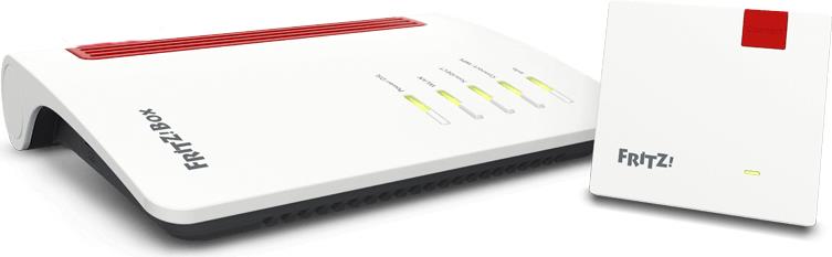 FRITZ! Mesh Set 7530 AX + 1200 AX Dual-Band (2,4 GHz/5 GHz) Wi-Fi 6 (802.11ax) Rot - Weiß 4 3G Intern (20003049)