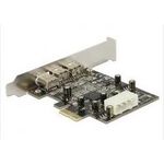 Delock PCI Express Karte > 2 x extern FireWire B + 1 x extern FireWire A (89153) (B-Ware)