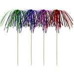PAPSTAR Partypicker "Feuerwerk", aus Holz, farbig sortiert Länge: 155 mm, ideal als Cocktail- oder Eisdekoration - 1 Stück (16680)