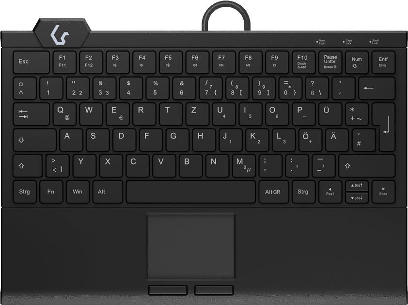 KeySonic KSK-5210ELU (DE) Tastatur USB QWERTZ Deutsch Schwarz (KSK-5210ELU (DE))