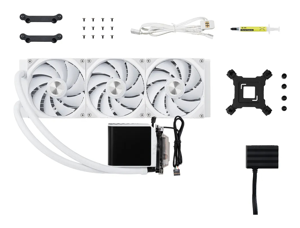 TRYX PANORAMA ARGB 360 AiO-Wasserkühlung 3D-AMOLED-Display 360 mm Weiß