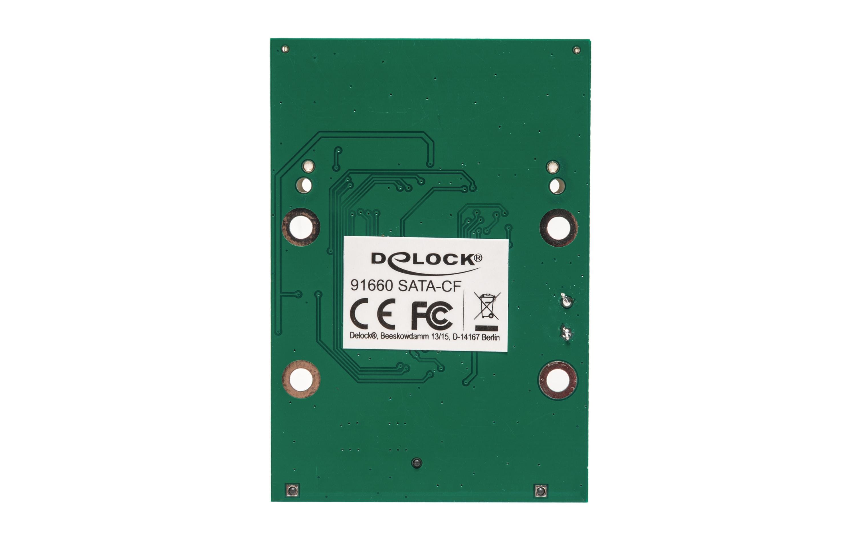 Delock 91660 SATA Card Reader Compact Flash (CF I, CF II, Microdrive) für 2.5" Schacht Rot