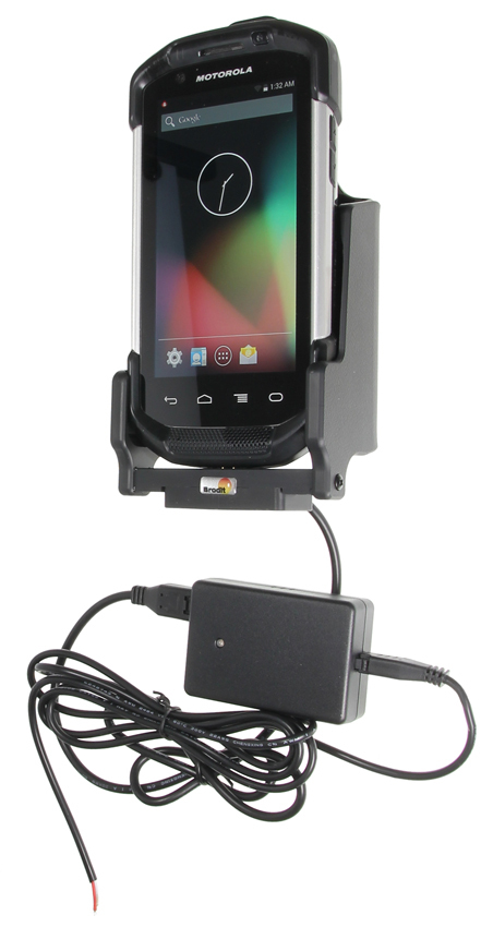 Brodit Active 531707 Ladestation mit Tilt Swivel, 3-Punkt, MOLEX, 10-30 V, Schwarz