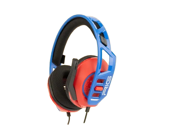 NACON RIG 300 Pro HN Gaming-Headset Nintendo Switch Kabelgebunden 3,5 mm Klinke 40 mm Treiber Rot, Blau