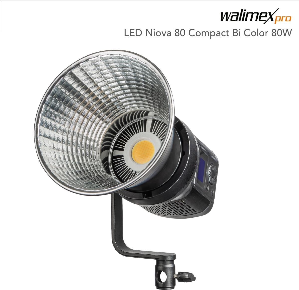 WALSER Walimex Niova 80 - 80 W - 1 Glühbirne(n) - LED - 50000 h - 7200 lm - Schwarz (23145)