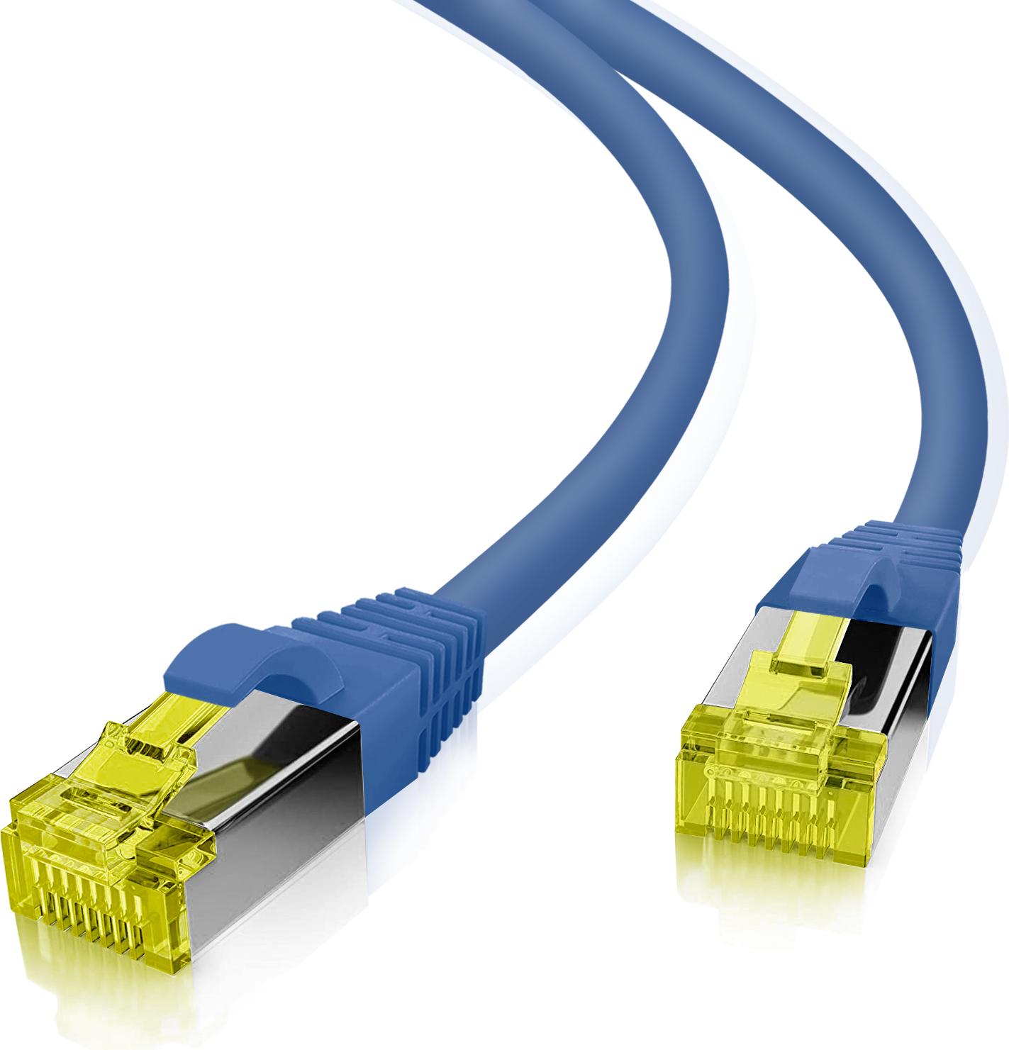 Helos Patchkabel S/FTP Cat6a 15 m Blau