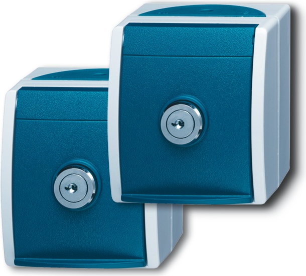 Busch Jaeger Zubehör Stromversorgung Steckdose CEE 7/3 Blau - Grau (2083-0-0816)