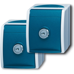 Busch Jaeger Zubehör Stromversorgung Steckdose CEE 7/3 Blau - Grau (2083-0-0816)