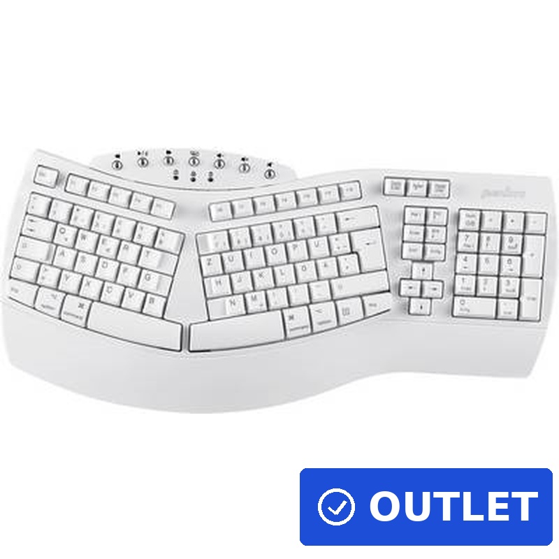 Perixx 11615 Tastatur RF Wireless + Bluetooth QWERTY Französisch (PERIBOARD-612W DE)