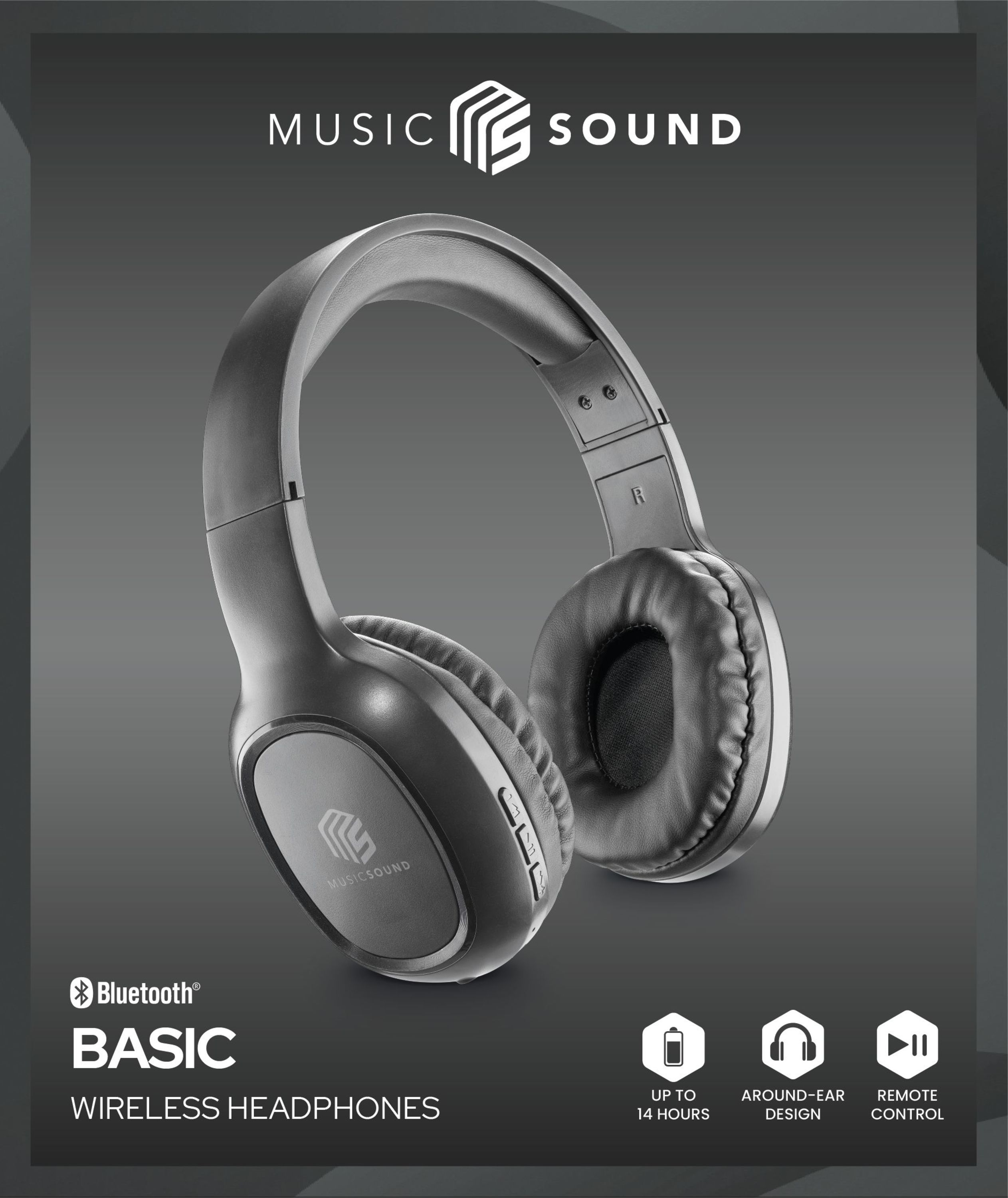 CellularLine Music Sound Basic Bluetooth Kopfhörer Schwarz