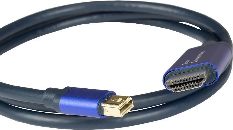 Alcasa 4844-SF030B Videokabel-Adapter 3 m Mini DisplayPort HDMI Blau (4844-SF030B)