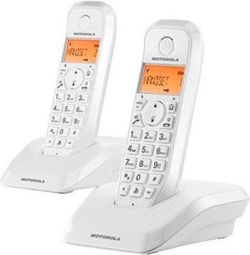 Motorola S12 Duo DECT-Telefon Anrufer-Identifikation Weiß (107S1202WHITE)