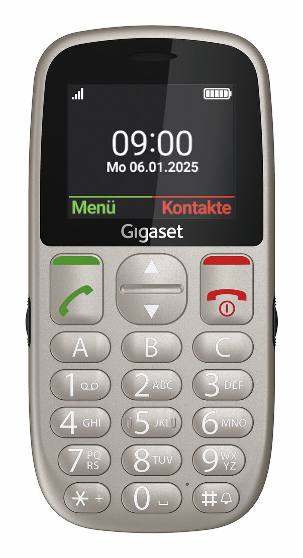 Gigaset GL395 2,2" Feature Phone 32 MB RAM 32 MB Speicher Titanium Silver