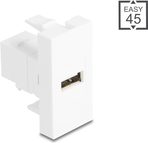 Delock Easy 45 Modul USB 2.0 Typ-A BU zu 2.0 Typ-B ws (90907)