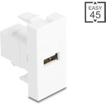Delock Easy 45 Modul USB 2.0 Typ-A BU zu 2.0 Typ-B ws (90907)