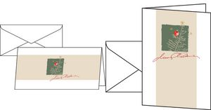 sigel Weihnachtskarte "Christmas with apples", DIN A6 für Inkjet/Laser/Kopierer, Weißkkarton 250 g/qm, - 1 Stück (DS073)