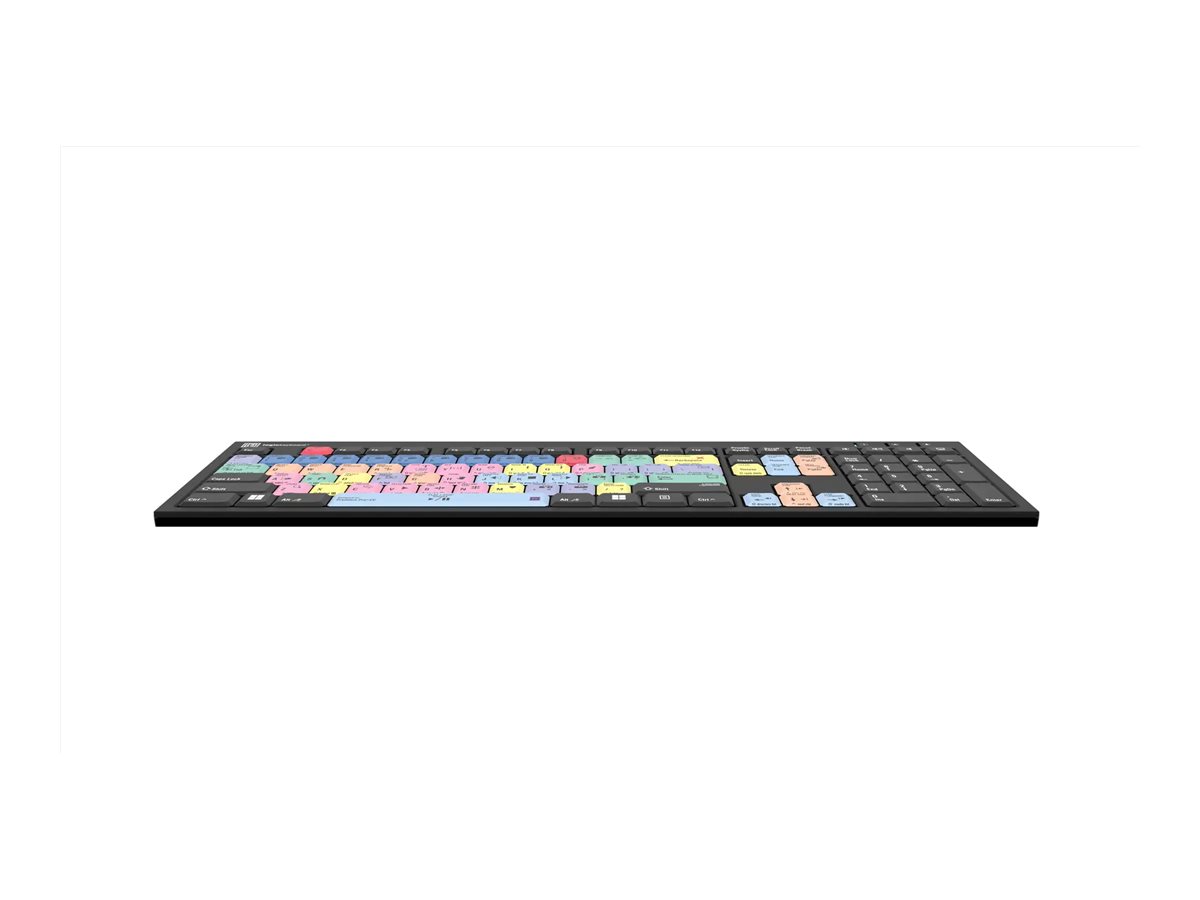 LogicKeyboard Nero Slim Line Adobe Premiere Pro CC Tastatur USB QWERTZ Deutsch Schwarz Mehrfarbig