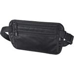 Hama Geldkatze, flache Bauchtasche für Wertsachen, Schwarz (00139531)