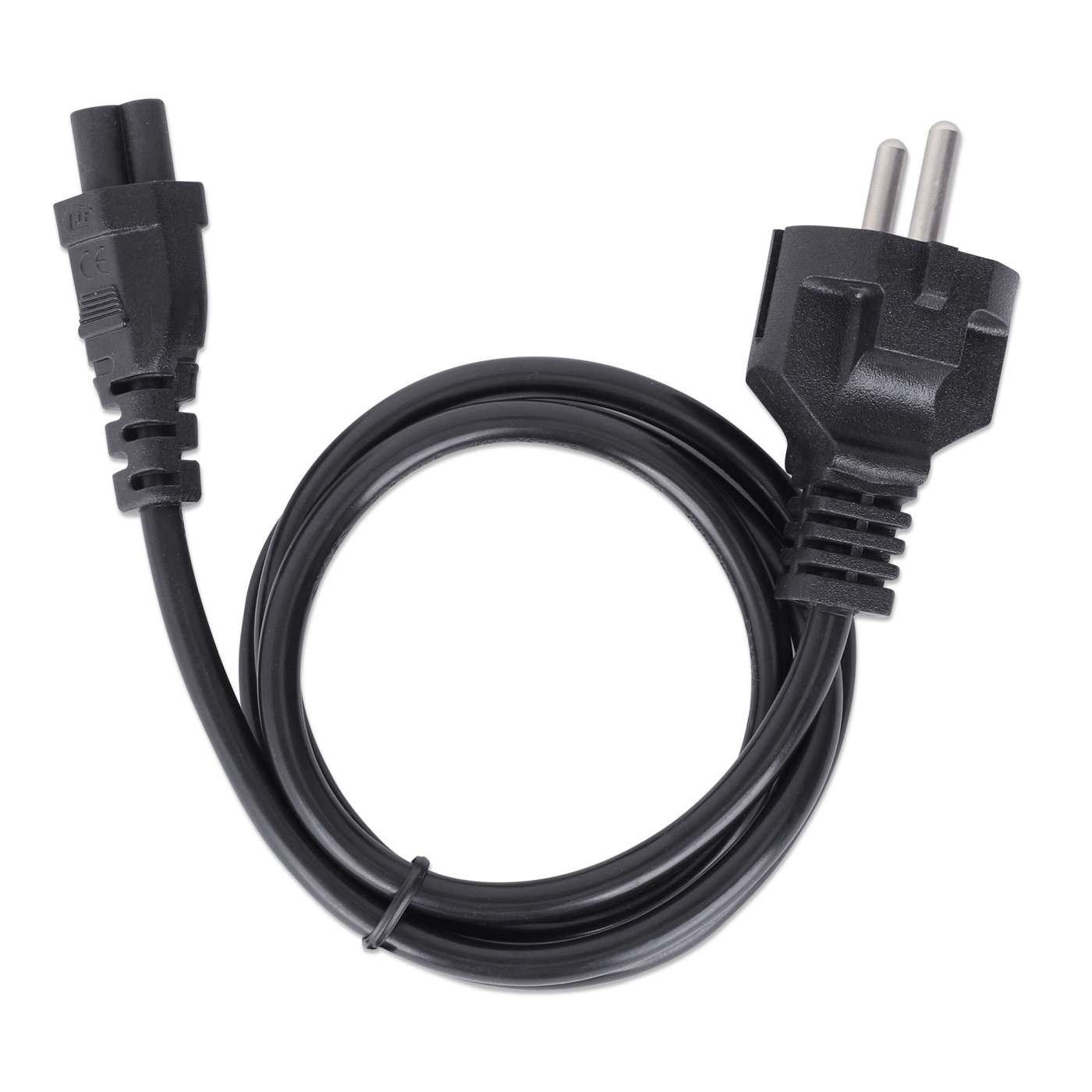 Manhattan Stromkabel CEE 7/7 auf IEC 60320 C5 1 m Schwarz