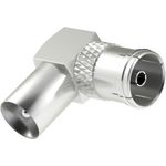 Hama Antennen-Adapter, Koax-Stecker - Koax-Kupplung, 90° (00205202)
