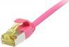 Patchkabel RJ45, CAT6A 500Mhz,10m, magenta, U/FTP, slimline rund d=3,8mm, TPE/LSZH(Superflex), AWG32, mitCat.7 Rohkabel, Synergy 21 (S217389V3)