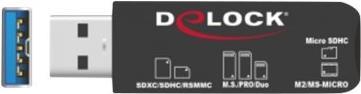 Delock Kartenleser (MS PRO, SD, MS Duo, MS PRO Duo, miniSD, RS-MMC, microSD, SDHC, miniSDHC, MS Micro, microSDHC, MS PRO-HG Duo, SDXC, microSDXC, miniSDXC, MS PRO-HG) (91757)