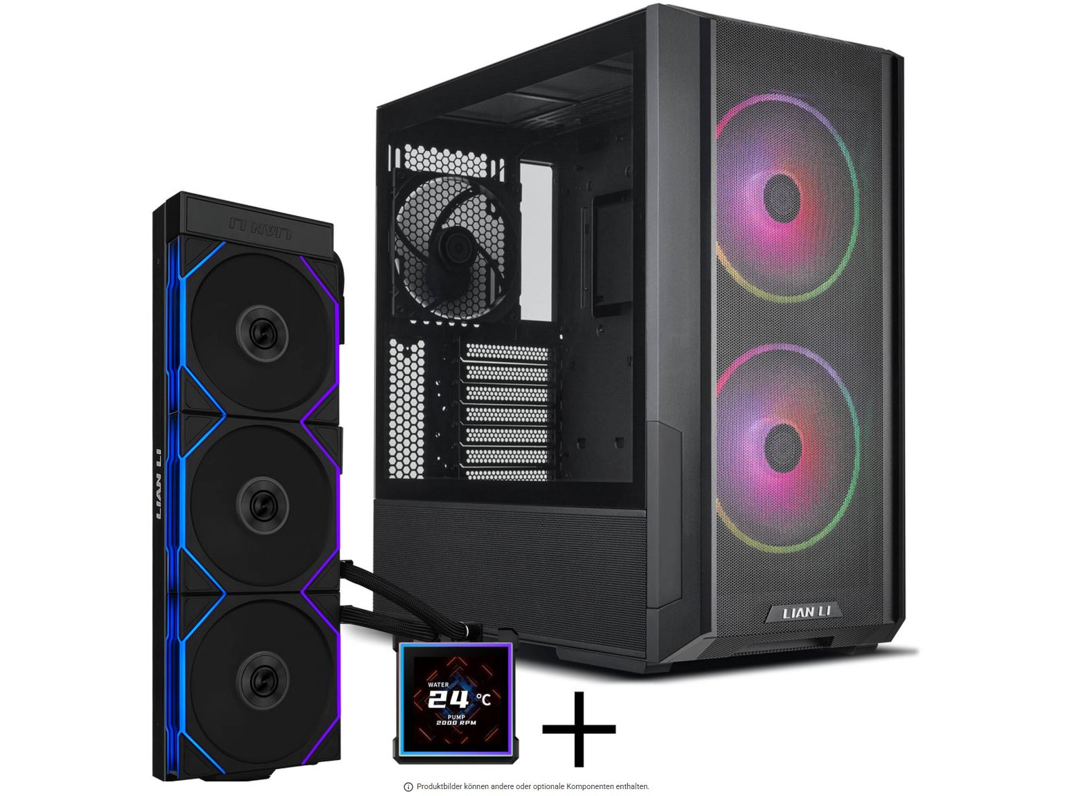 Lian Li LANCOOL 216 PC-Gehäuse Bundle mit HYDROSHIFT II LCD-S 360TL AiO schwarz
