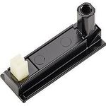 Bachmann DESK2 Klebesockel lackiert in RAL9005 Schwarz 2 Stück, in Polybeutel, mit Montageanleitung und TESA Power Strips (918.122)